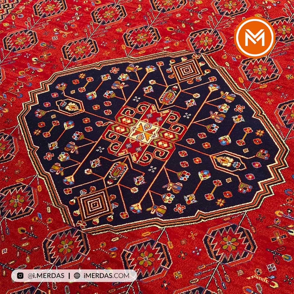 فرش گبه کد 1002 قشقایی زمینه روناسی